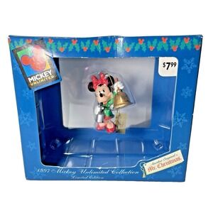 Mr. Christmas LE Minnie Mouse Ornament NIB w/ Certificate Vintage Collectible